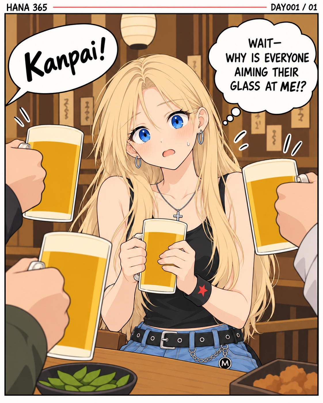 Hana discovers KANPAI
